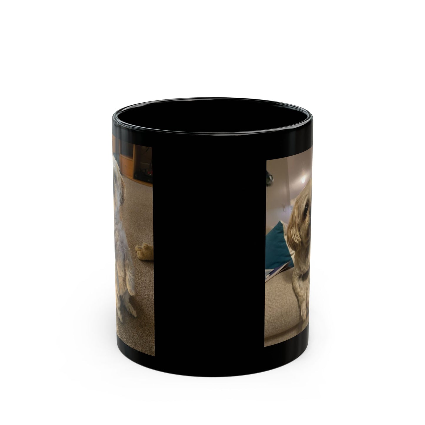 Personalized Pet Photo Mug, Custom Dog Coffee Cup, Black Dog Lover Mug, Unique Gift for Dog Owners, 11oz/15oz