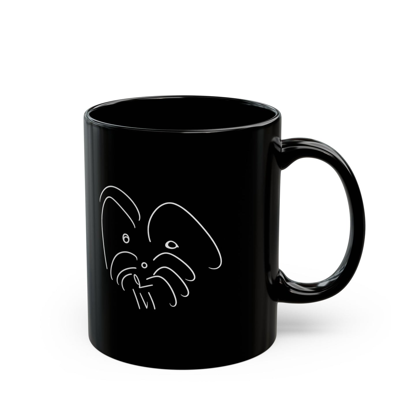 Personalized Black Mug with Artistic Design, Unique Coffee Cup for Home or Office, Ideal Gift for Birthdays, Holidays, and Special Occasions