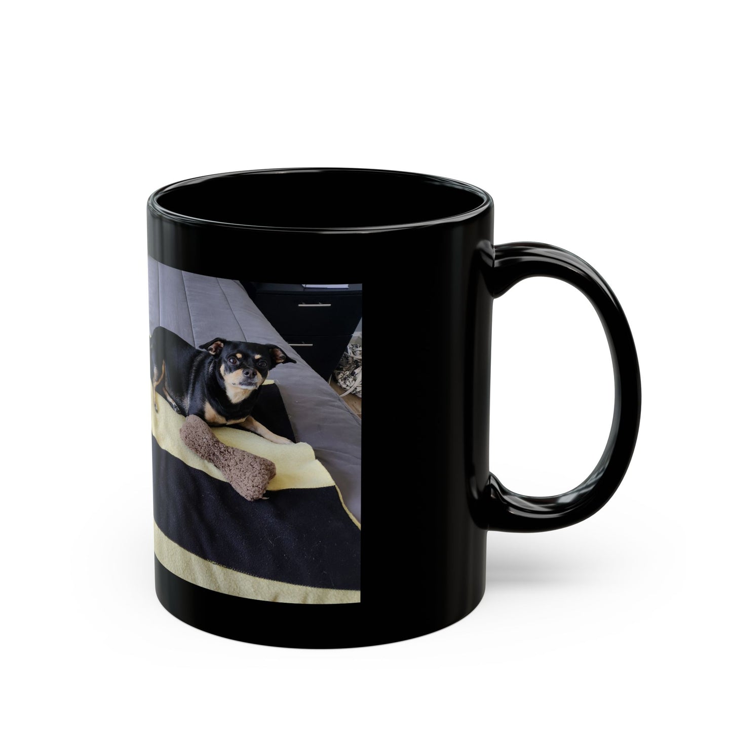 Personalized Pet Photo Mug Penny and Phoebe, Dog Lover Gift, Custom Animal Mug, Black Coffee Cup, Unique Pet Portrait