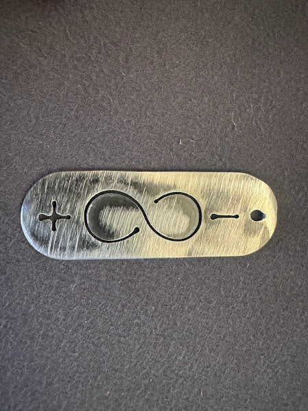 Infinitely Meta CNC-Etched Metal Keychain